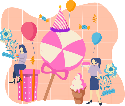 Fête d'anniversaire  Illustration