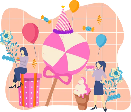 Fête d'anniversaire  Illustration