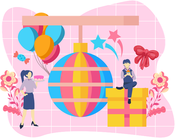 Fête d'anniversaire  Illustration