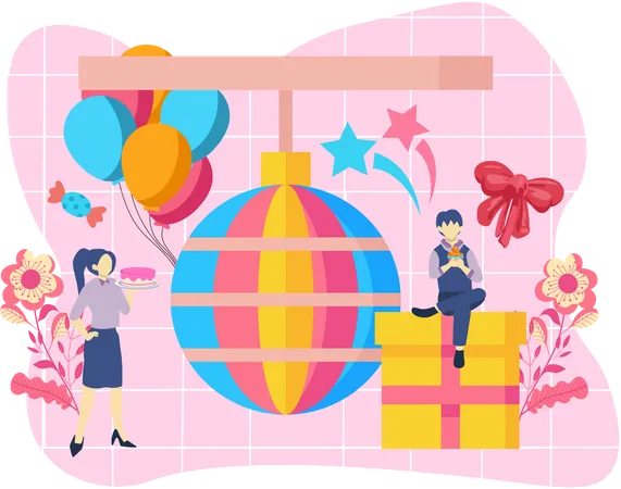 Fête d'anniversaire  Illustration