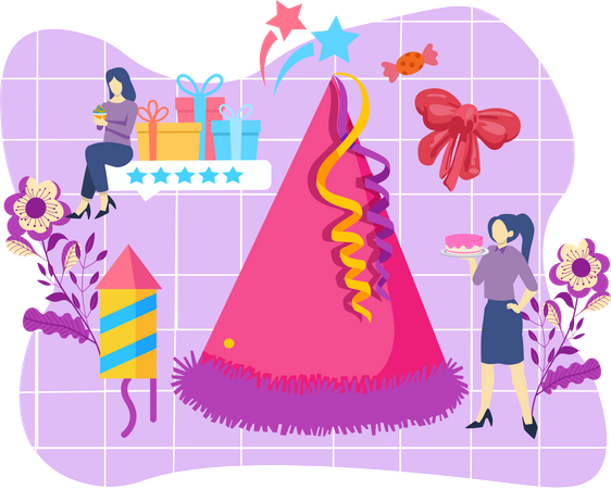 Fête d'anniversaire  Illustration