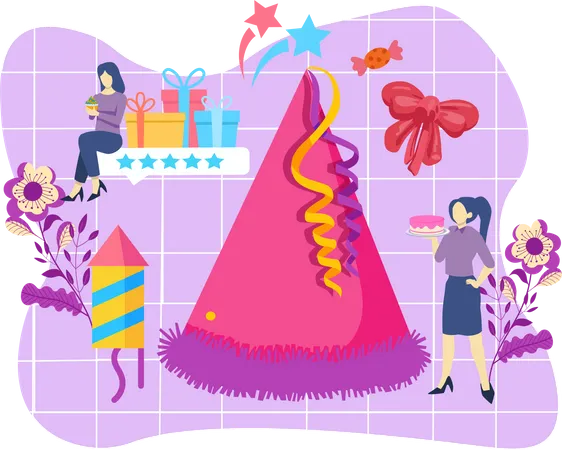 Fête d'anniversaire  Illustration