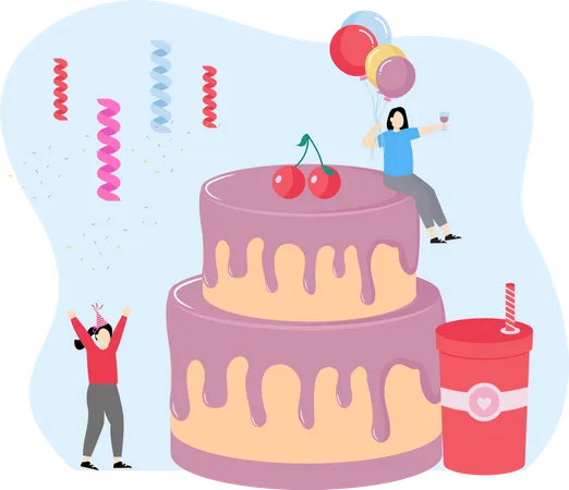 Fête d'anniversaire  Illustration