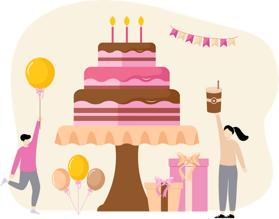 Fête d'anniversaire  Illustration