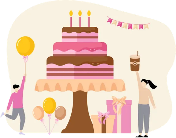 Fête d'anniversaire  Illustration