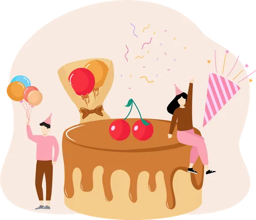 Fête d'anniversaire  Illustration