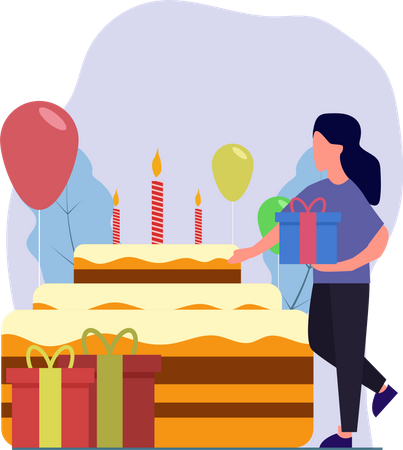 Fête d'anniversaire  Illustration