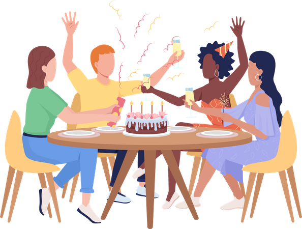 Fêtes d'anniversaire  Illustration