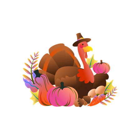 Fête de Thanksgiving  Illustration