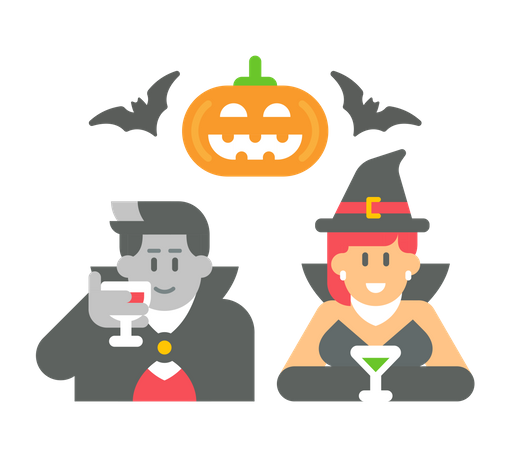 Fête d'Halloween  Illustration