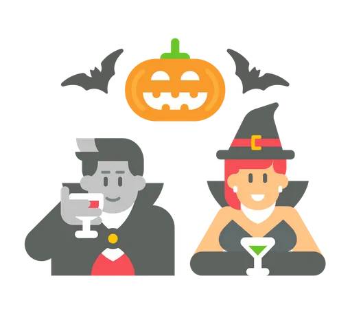 Fête d'Halloween  Illustration