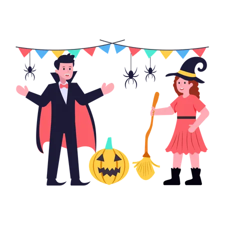 Fête d'Halloween  Illustration