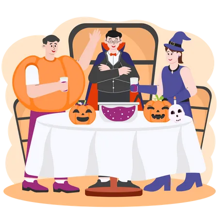 Fête d'Halloween  Illustration