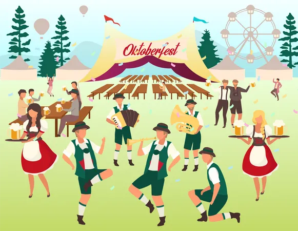 Fête folklorique  Illustration