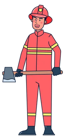Feuerwehrmann  Illustration