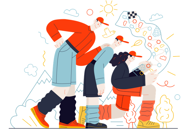 Feuille de route commerciale  Illustration