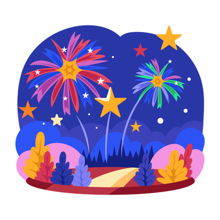 Feux d'artifice  Illustration