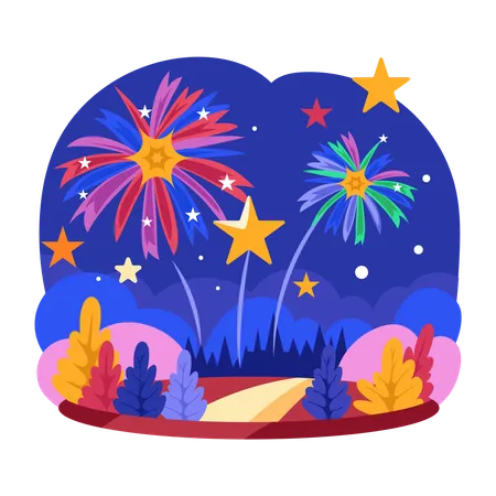 Feux d'artifice  Illustration