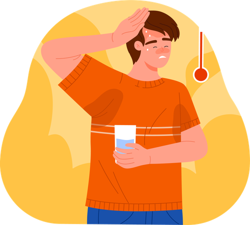 Fever Symptoms  Illustration