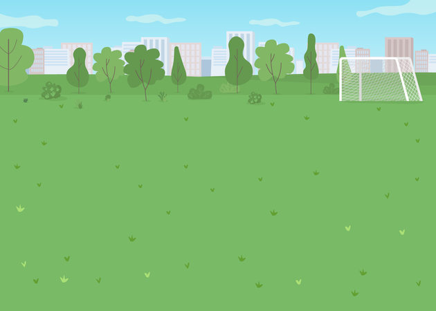 Field for soccer game  Illustration