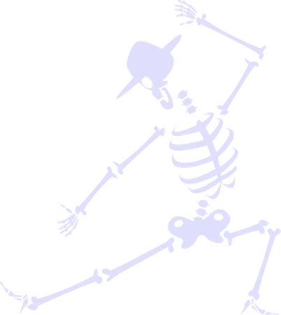Fiesta de baile de esqueletos  Ilustración