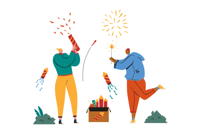 Fiesta de Año Nuevo  Ilustración