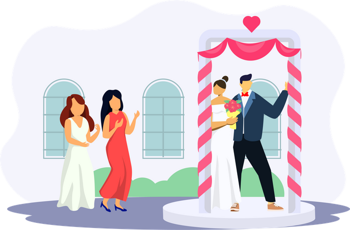 Fiesta de bodas  Ilustración