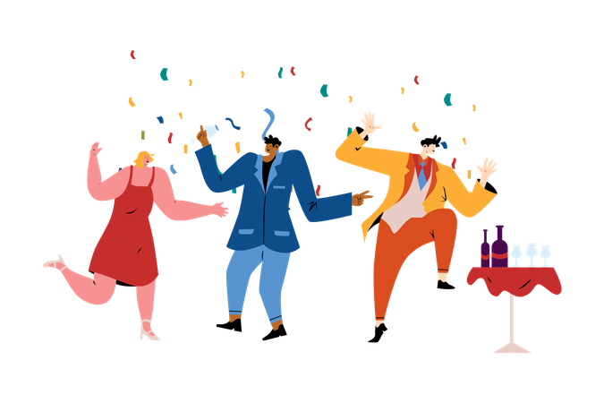 Fiesta de celebracion Ilustración