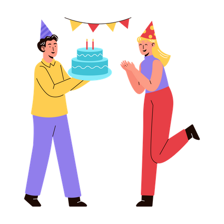 Fiesta de cumpleaños  Ilustración