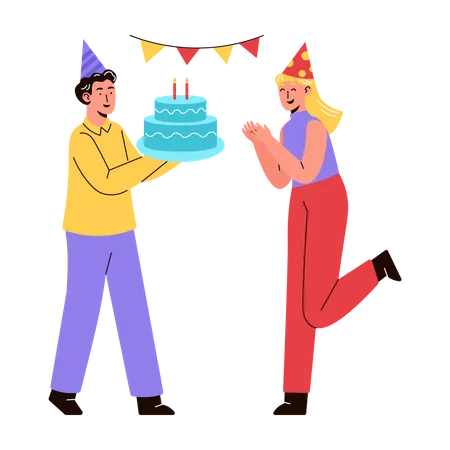 Fiesta de cumpleaños  Ilustración