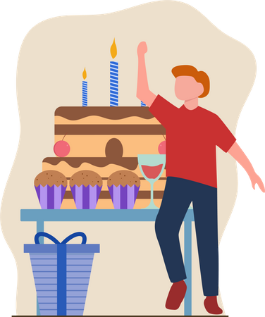 Fiesta de cumpleaños  Ilustración