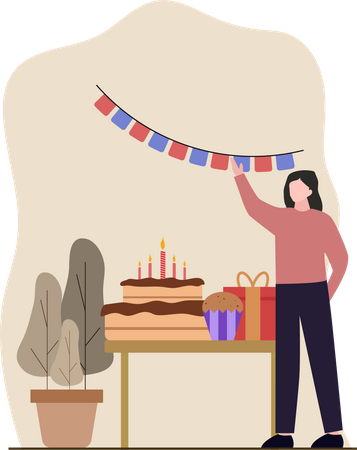 Fiesta de cumpleaños  Ilustración