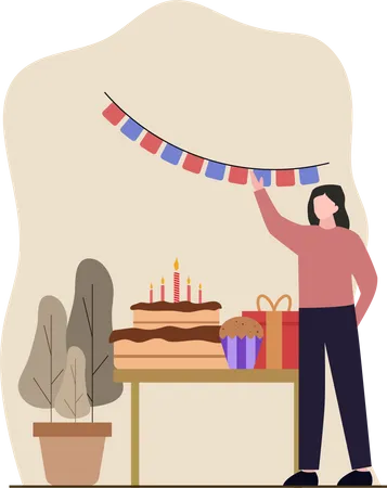 Fiesta de cumpleaños  Ilustración