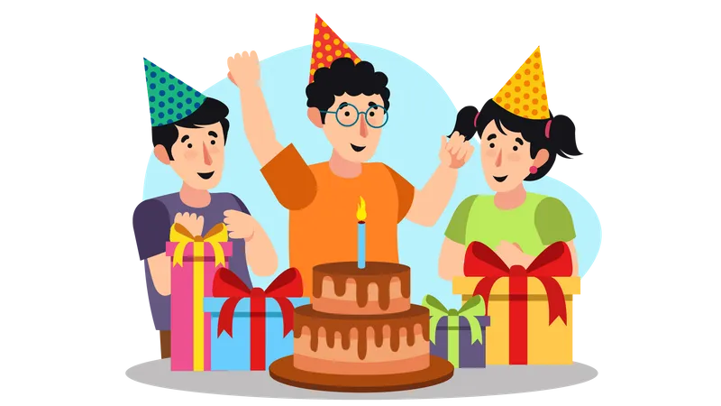 Fiesta de cumpleaños  Ilustración