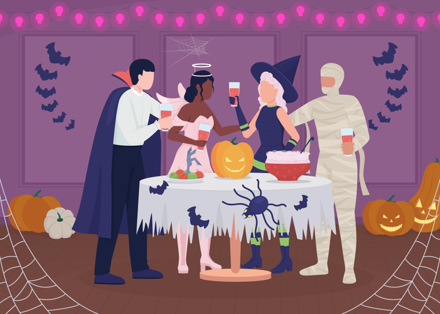 Fiesta de Halloween  Ilustración