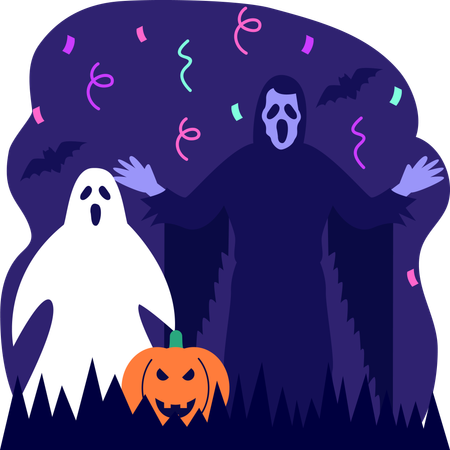 Fiesta de Halloween  Ilustración
