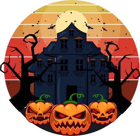 Fiesta de la noche de Halloween  Ilustración