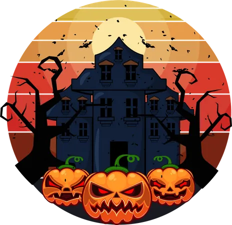 Fiesta de la noche de Halloween  Ilustración