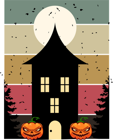 Fiesta de la noche de Halloween  Ilustración