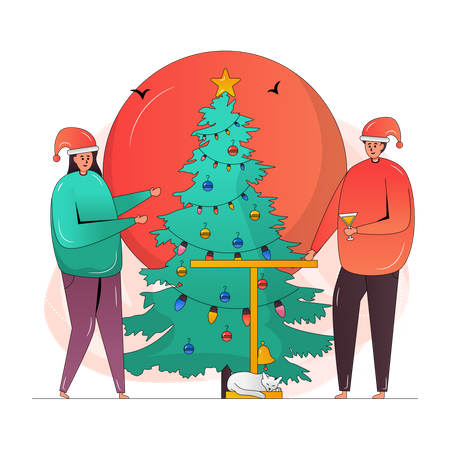 Fiesta de Navidad  Ilustración