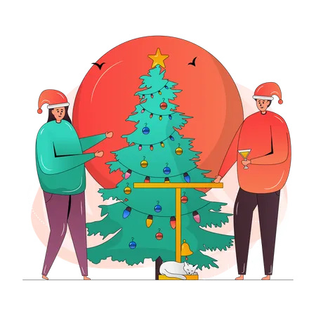 Fiesta de Navidad  Ilustración