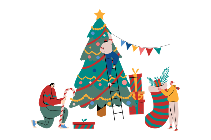 Fiesta de Navidad  Ilustración