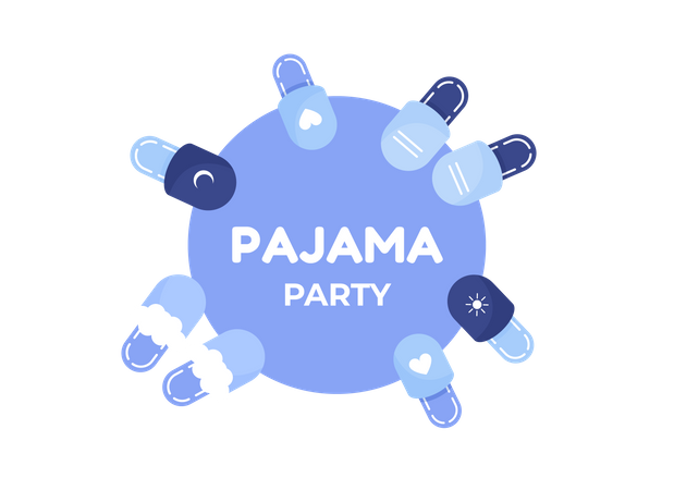 Fiesta de pijamas  Ilustración