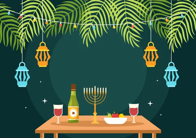 Fiesta judía de Sucot  Ilustración