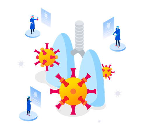 Fight against Covid virus  Illustration