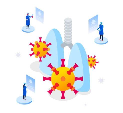 Fight against Covid virus  Illustration