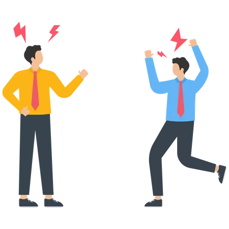 Fight in the two businessman  Illustration