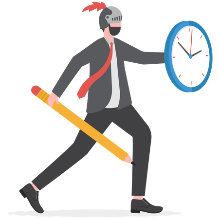 Fight procrastination for productivity master  Illustration