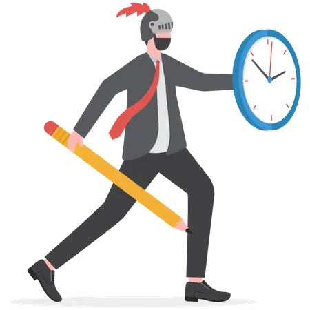 Fight procrastination for productivity master  Illustration