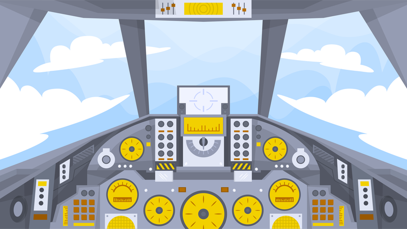 Fighter Jet Cockpit  Illustration